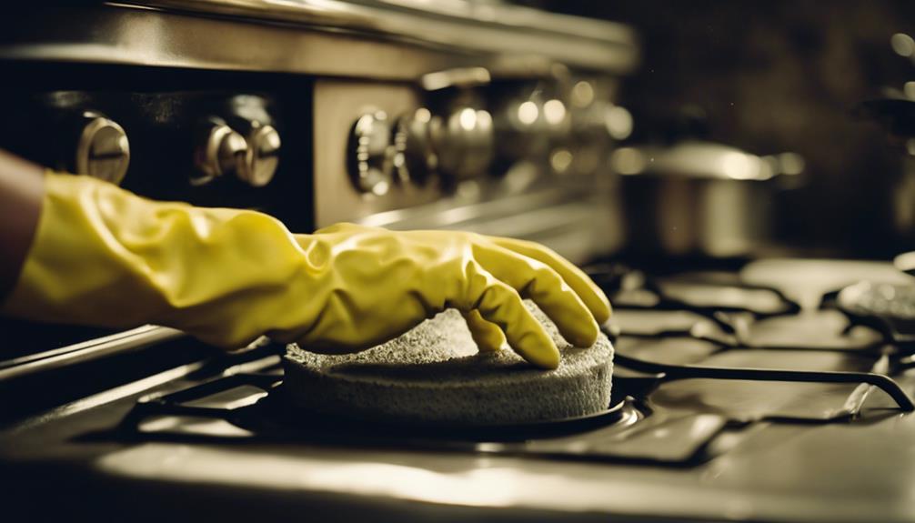 clean hob and oven