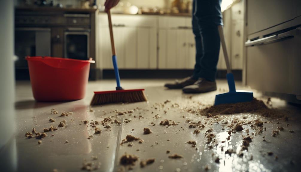 clean the kitchen floor