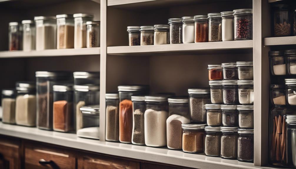 organized kitchen cabinet items