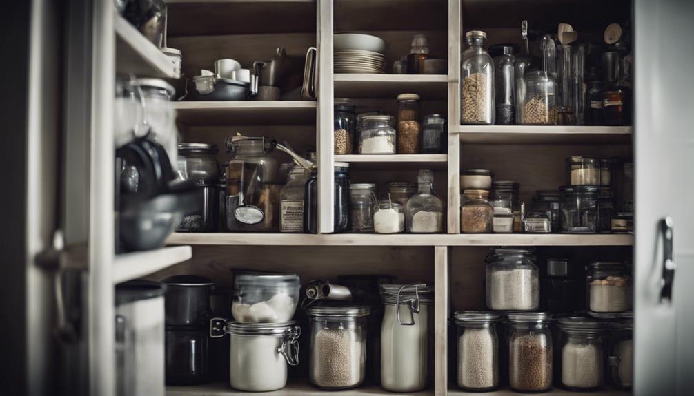 organizing with adjustable shelves