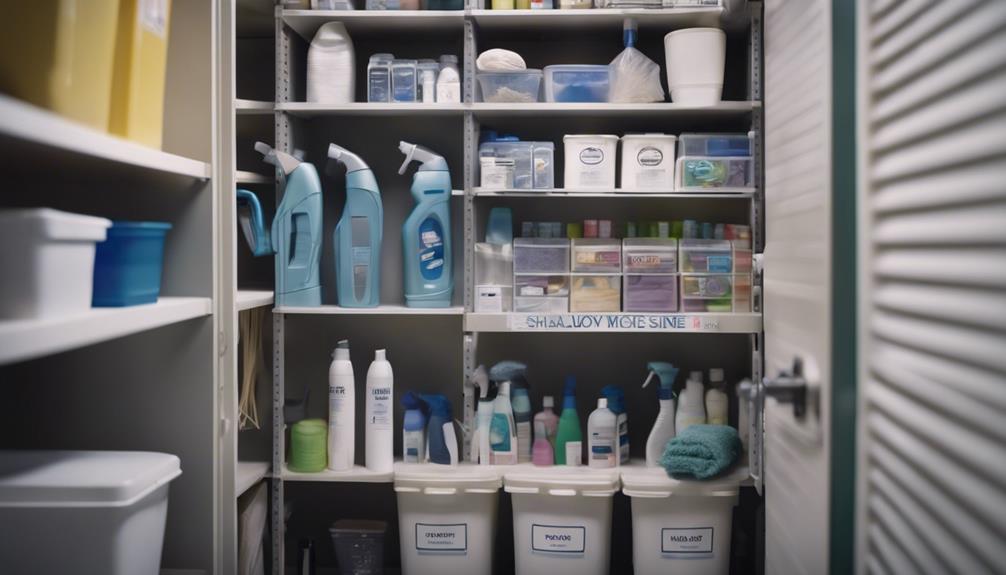 organizing cleaning supplies effectively