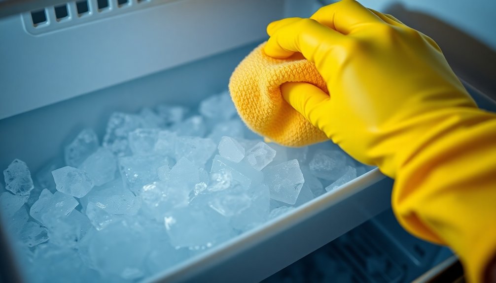 clean and sanitize ice maker