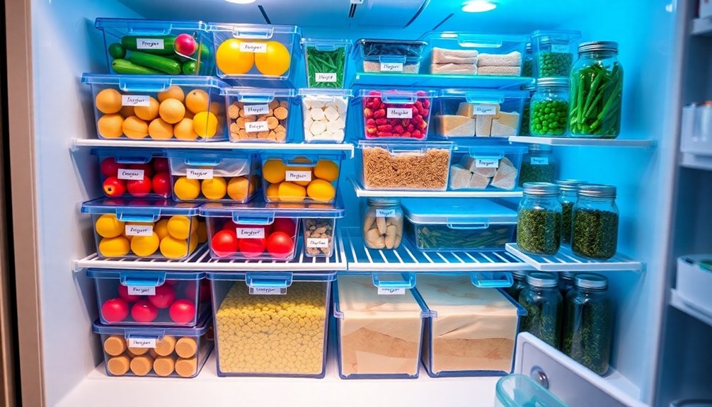 efficient side freezer organization