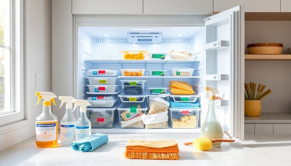 essential freezer cleaning supplies