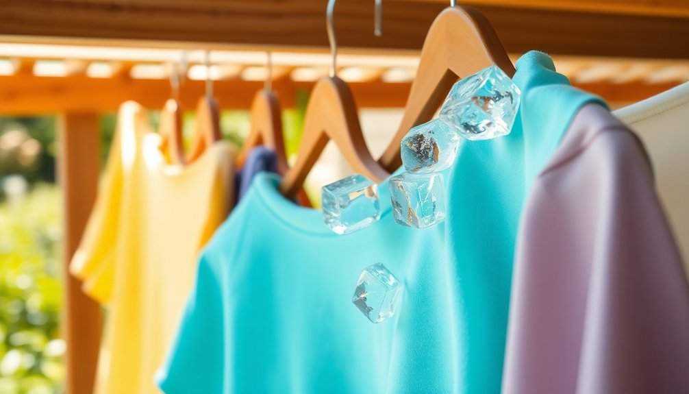 ice cubes for wrinkle free laundry