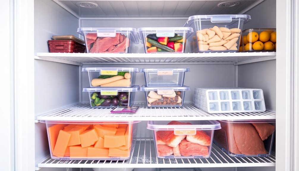 organize freezer with categories