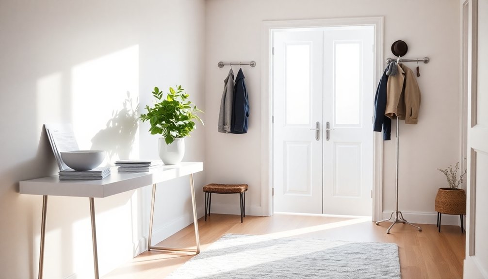 organized and inviting entryway