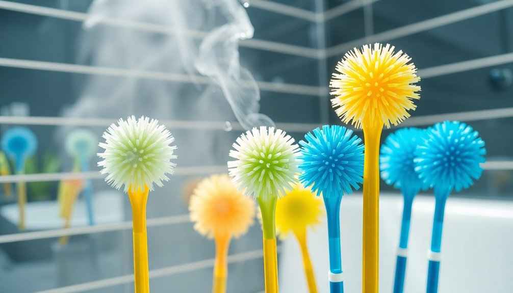 shower brush cleaning efficiency