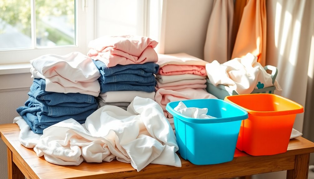 sort laundry by fabric