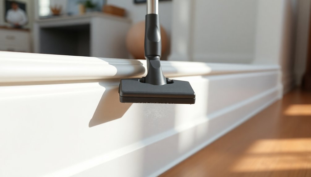 vacuum baseboards for cleanliness