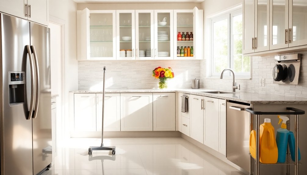 deep clean kitchen surfaces