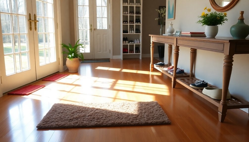 foyer dusting and organizing