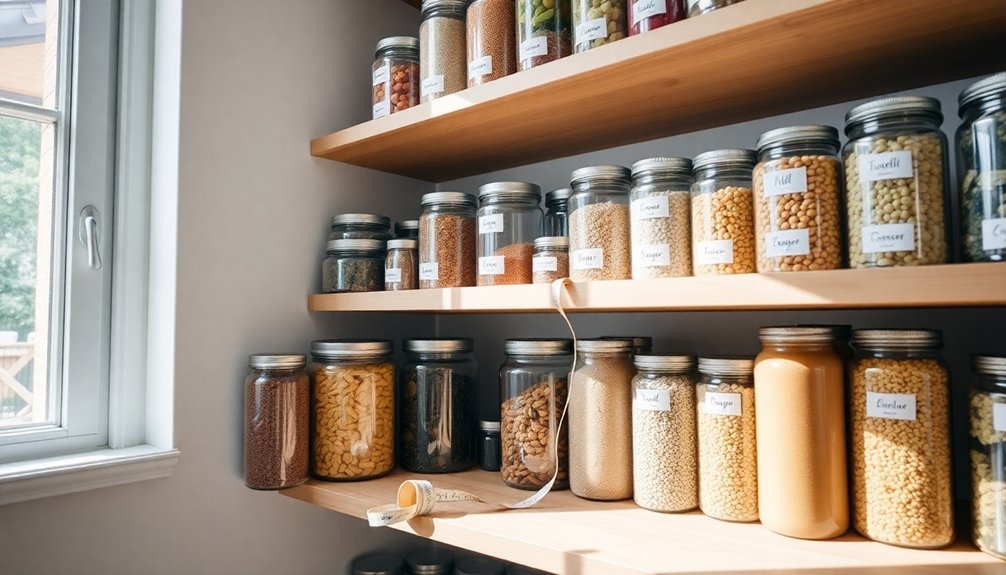 measure shelves for organization
