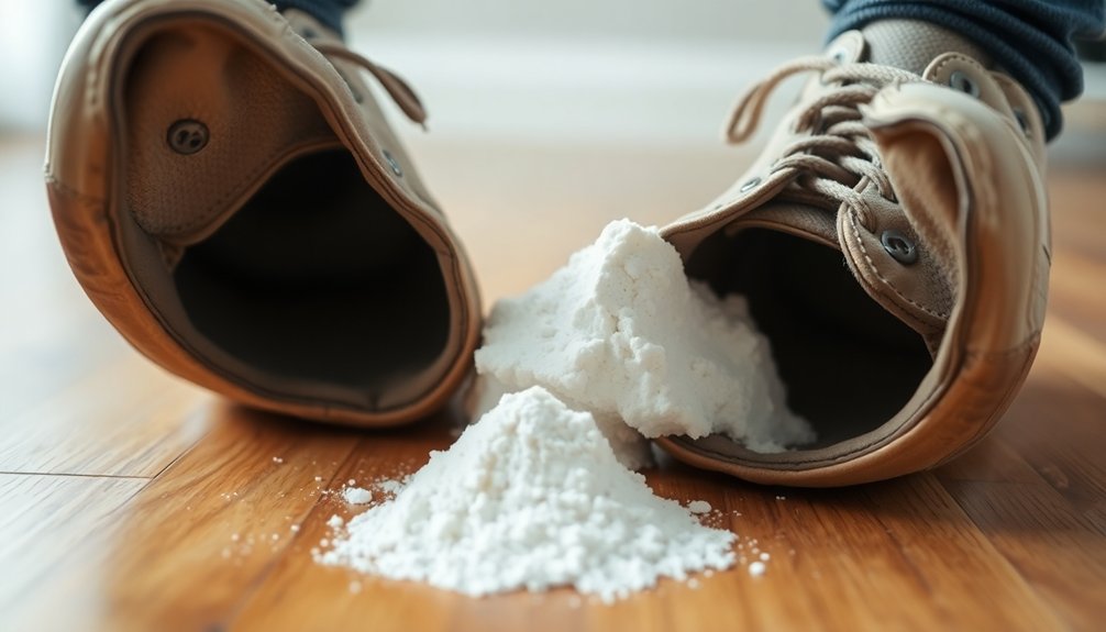 baking soda eliminates shoe odors