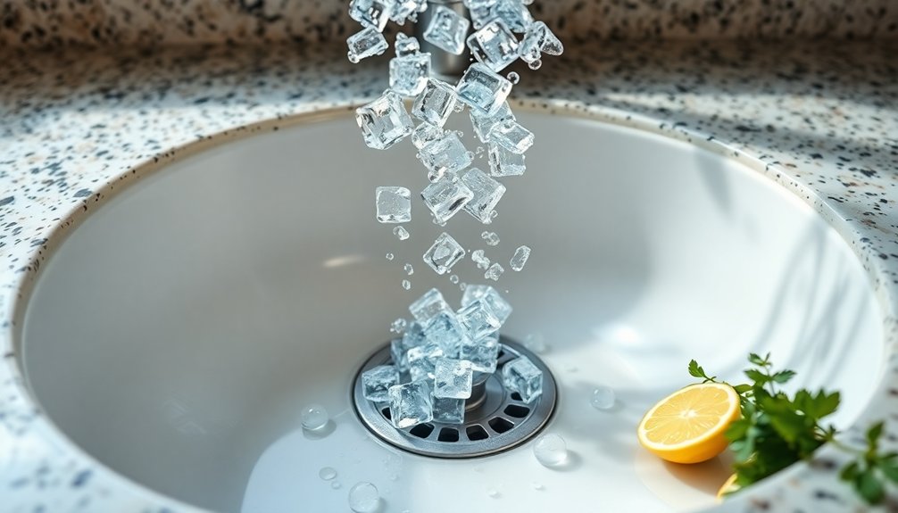 clean disposal with ice