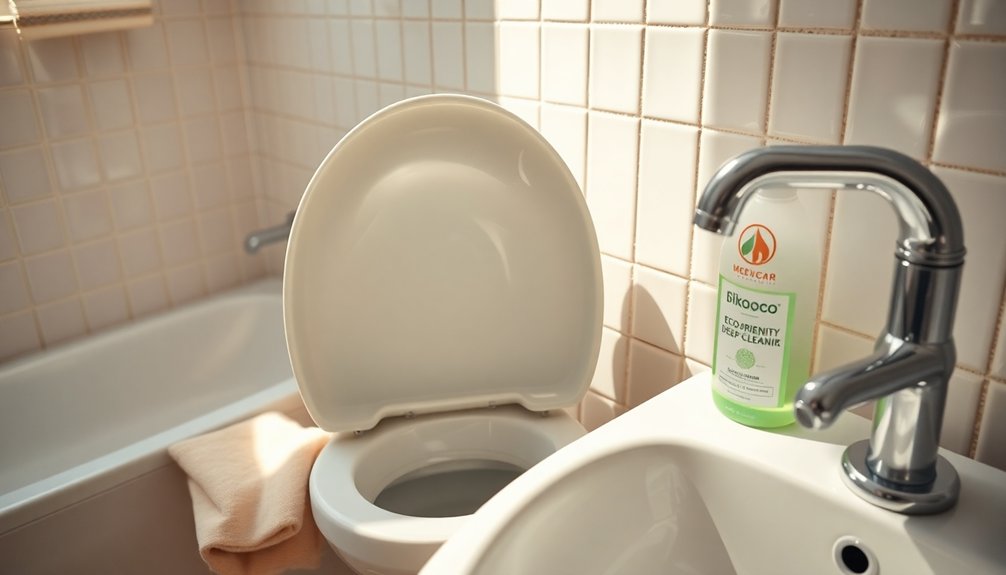 clean toilet tank thoroughly