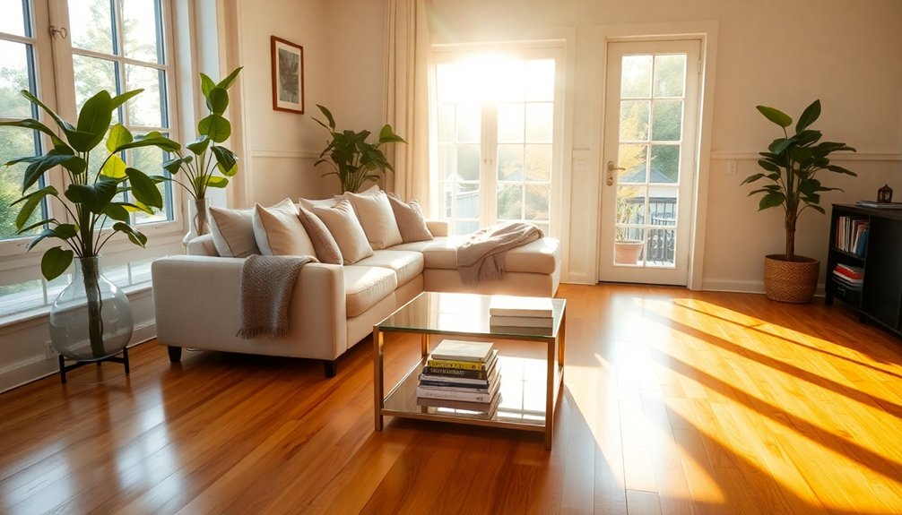 deep clean living room