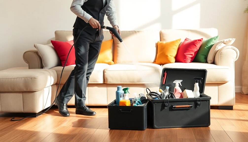 hire professionals for upholstery