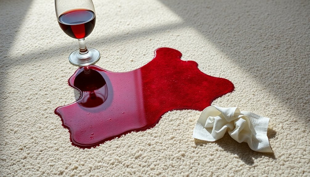 avoid rubbing wine stains