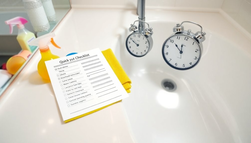 efficient bathroom cleaning checklist