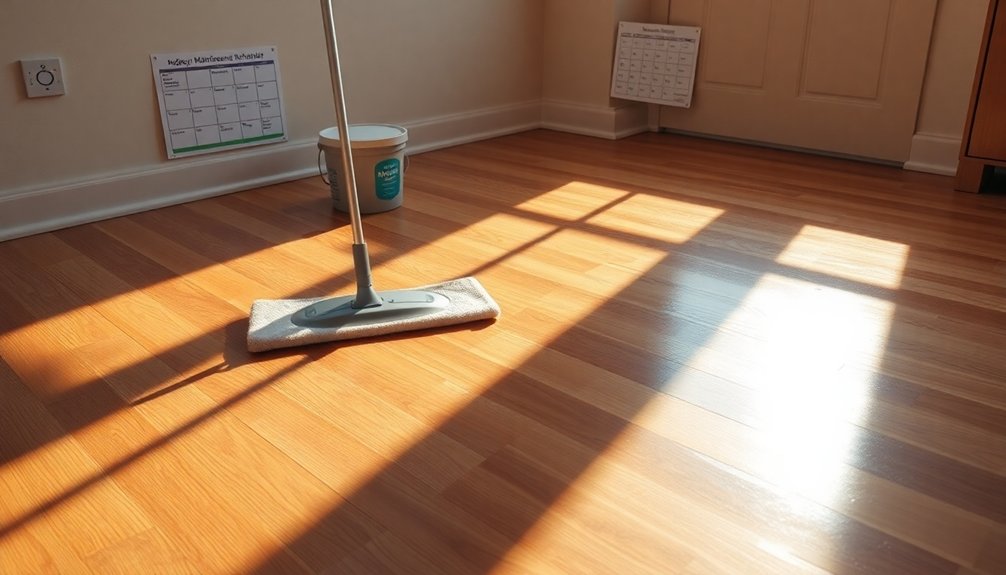 hardwood floor maintenance schedule