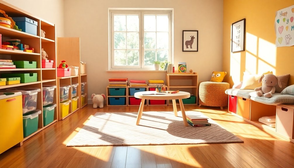organize and clean playroom