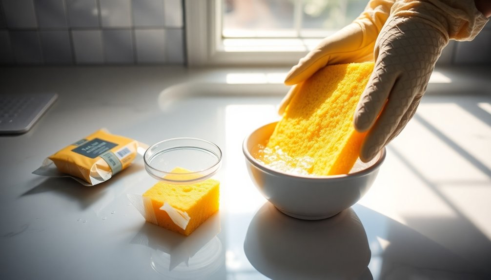 disinfect kitchen sponges effectively