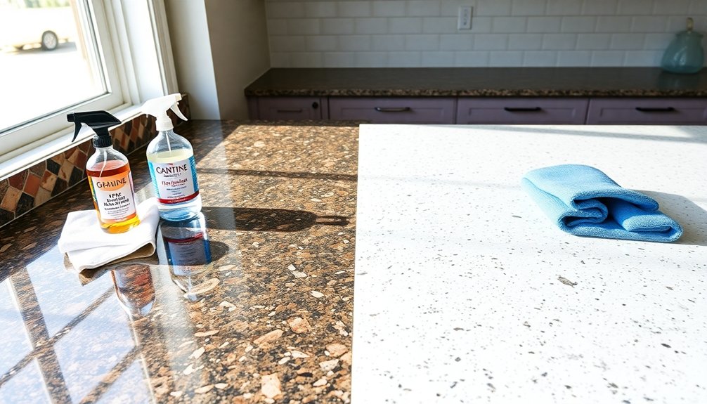 granite and quartz cleaning tips