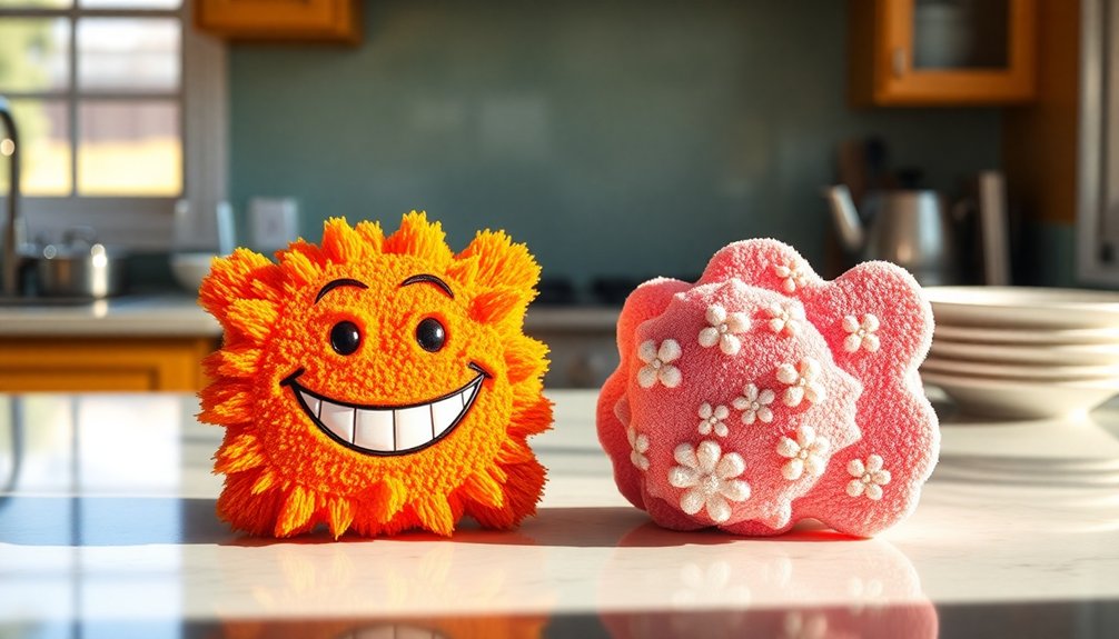 innovative cleaning sponge duo