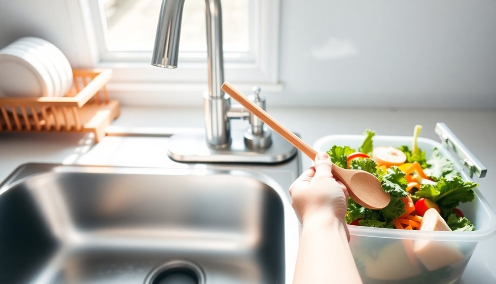 scrape plates for efficiency