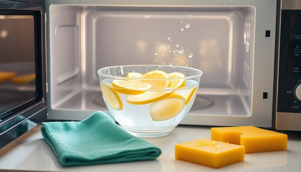 steam clean your microwave