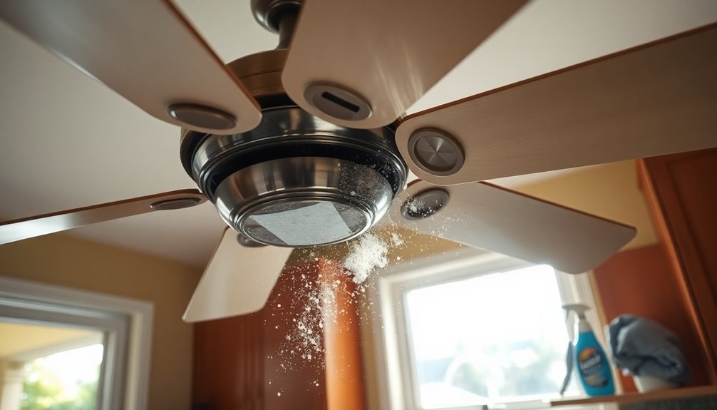 ceiling fan cleaning signs