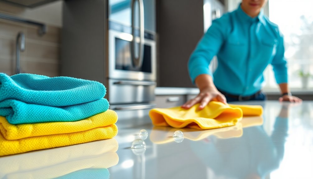streak free cleaning with microfiber