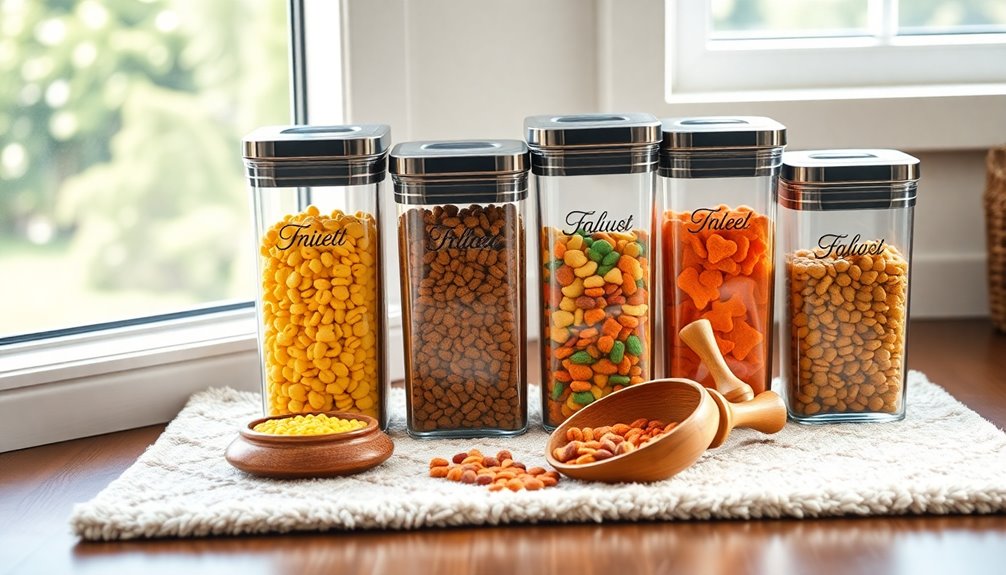 airtight durable pet food containers