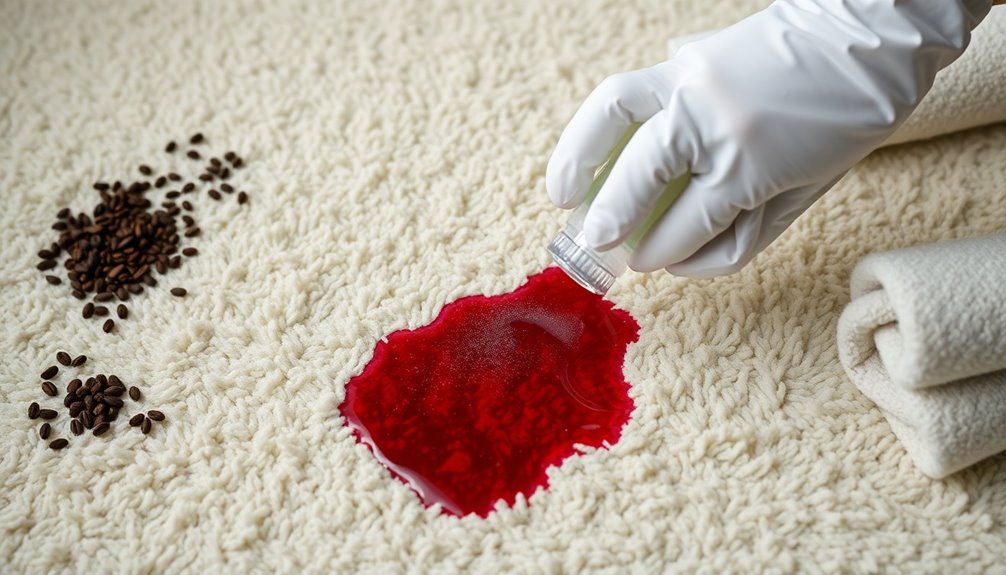 blot stains immediately don t rub