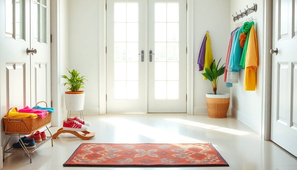 clean entryway organized home