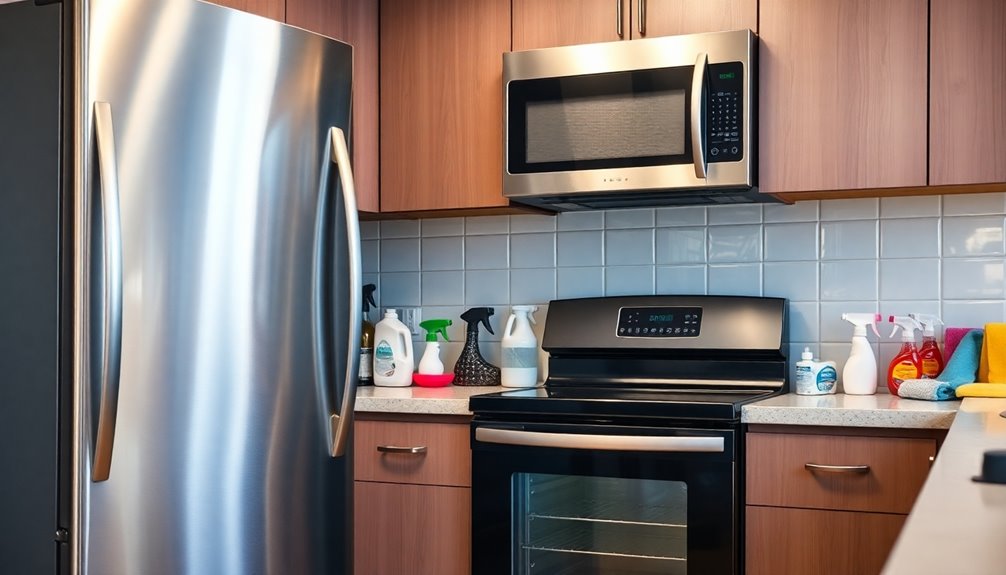 clean kitchen appliances thoroughly