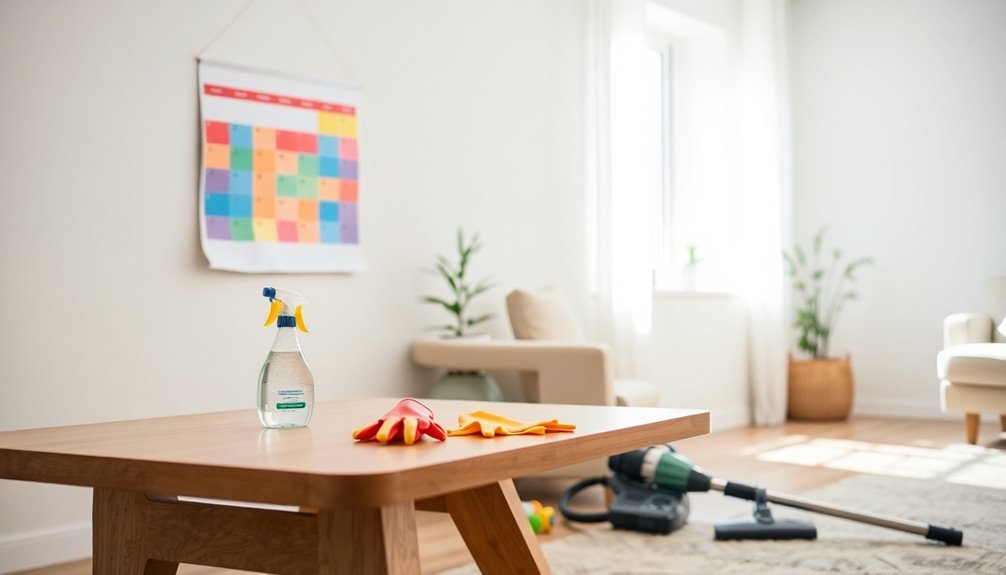 daily cleaning family routine