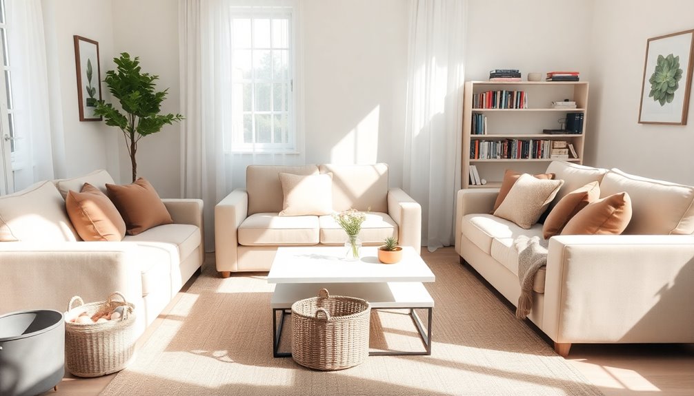 daily living room cleaning