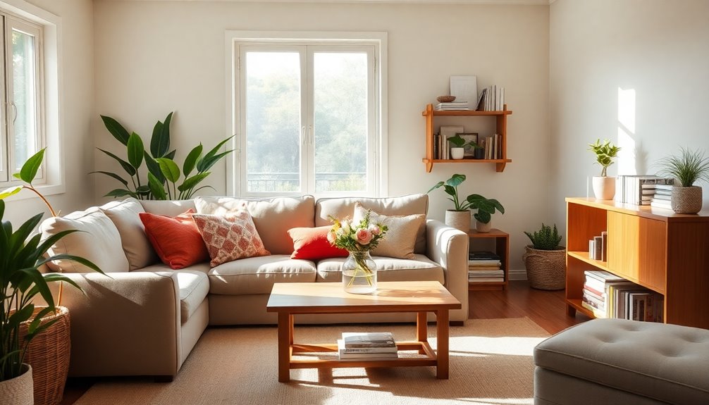 declutter and organize living spaces
