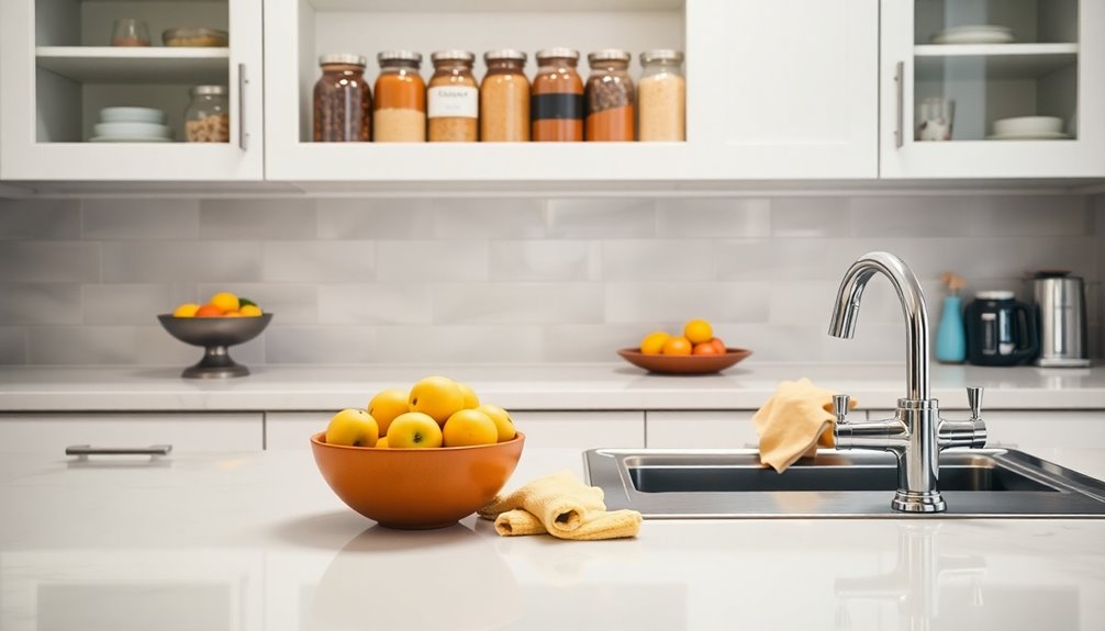 declutter kitchen countertops and pantry