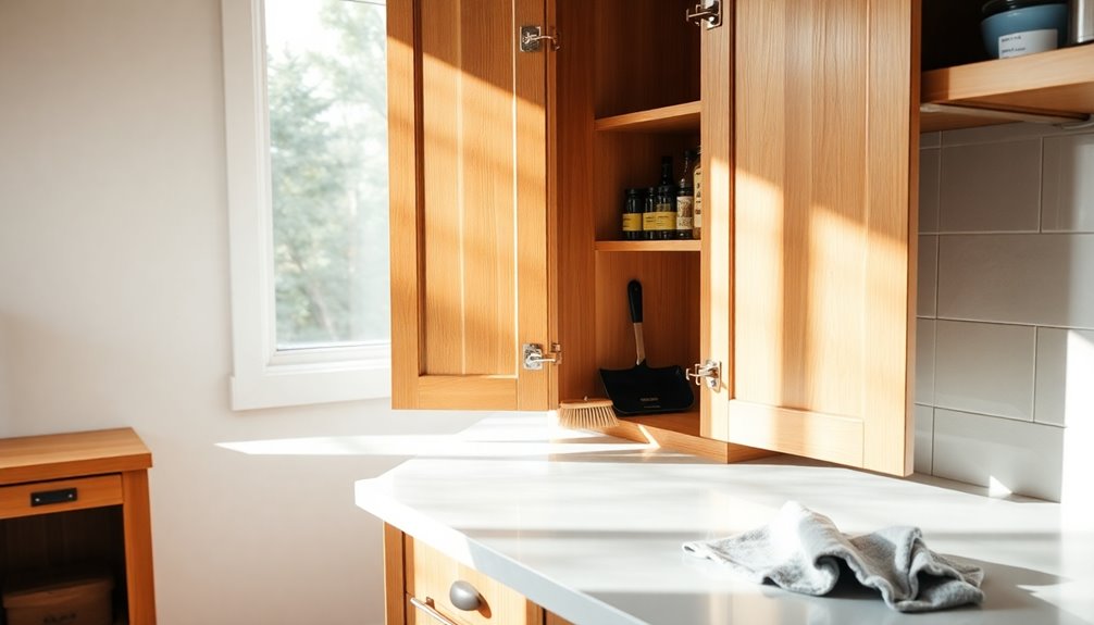 deep clean kitchen cabinets