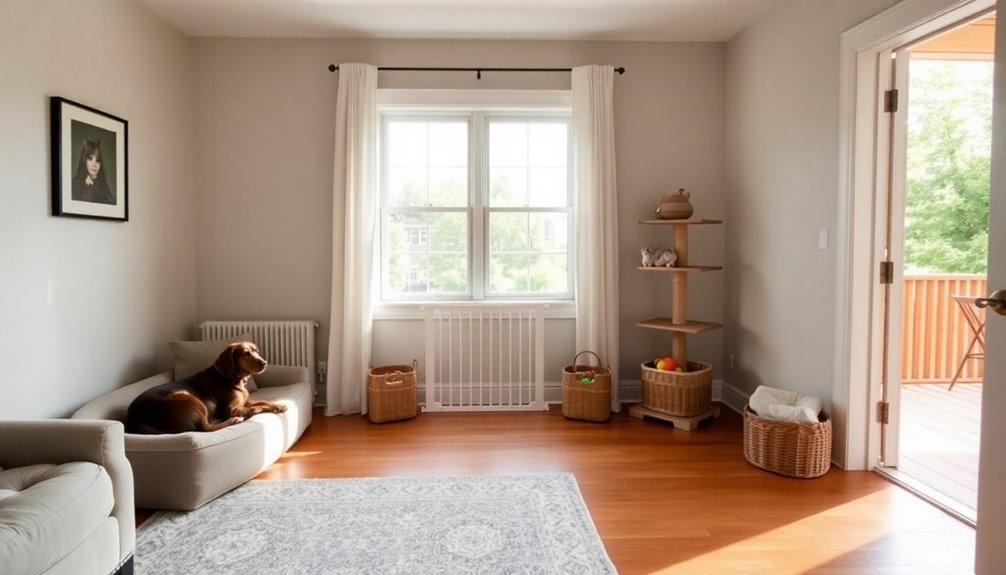 designate pet play areas