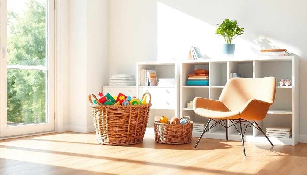 designated decluttering station setup