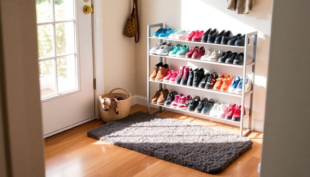 designated shoe storage area