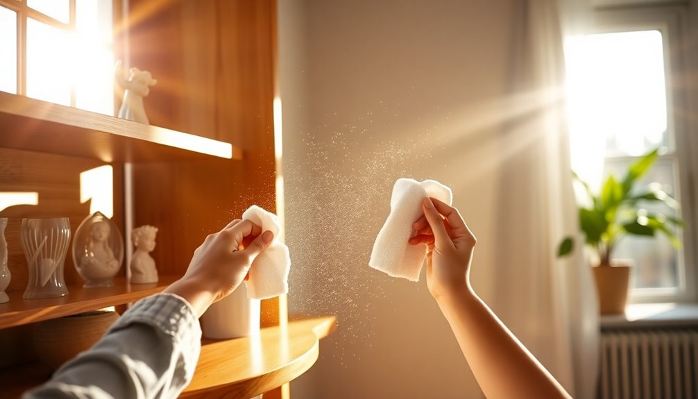 dust declutter organize clean