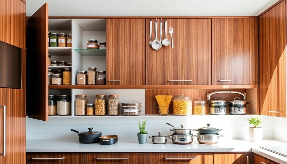 efficient kitchen cabinet organization