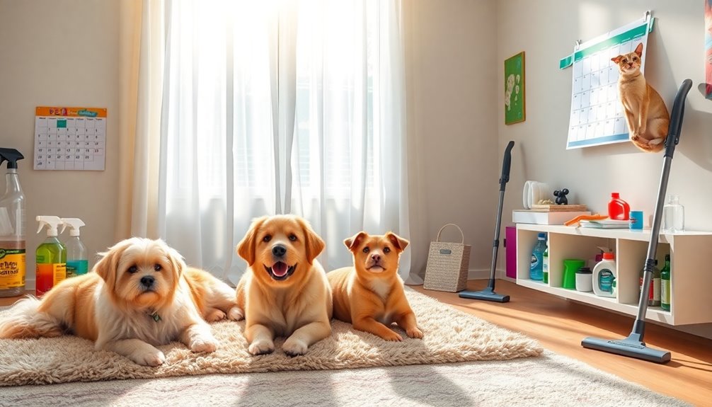 establish pet cleaning routine