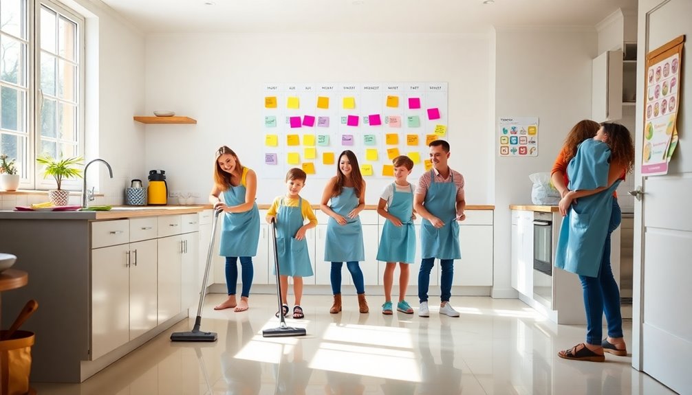 family cleaning schedule implementation