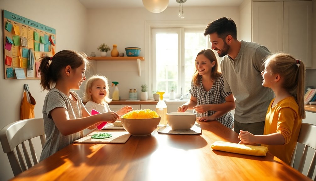 family cleaning schedule setup